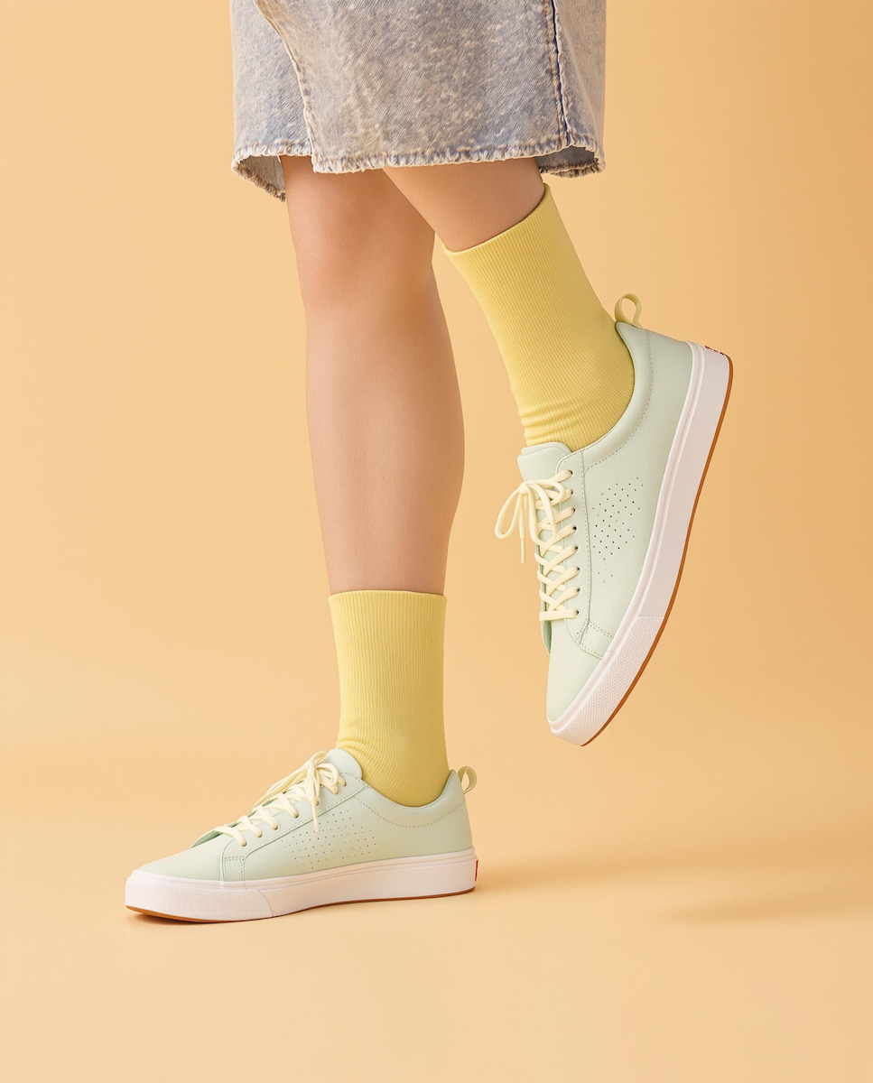 Model in Leather Jacket